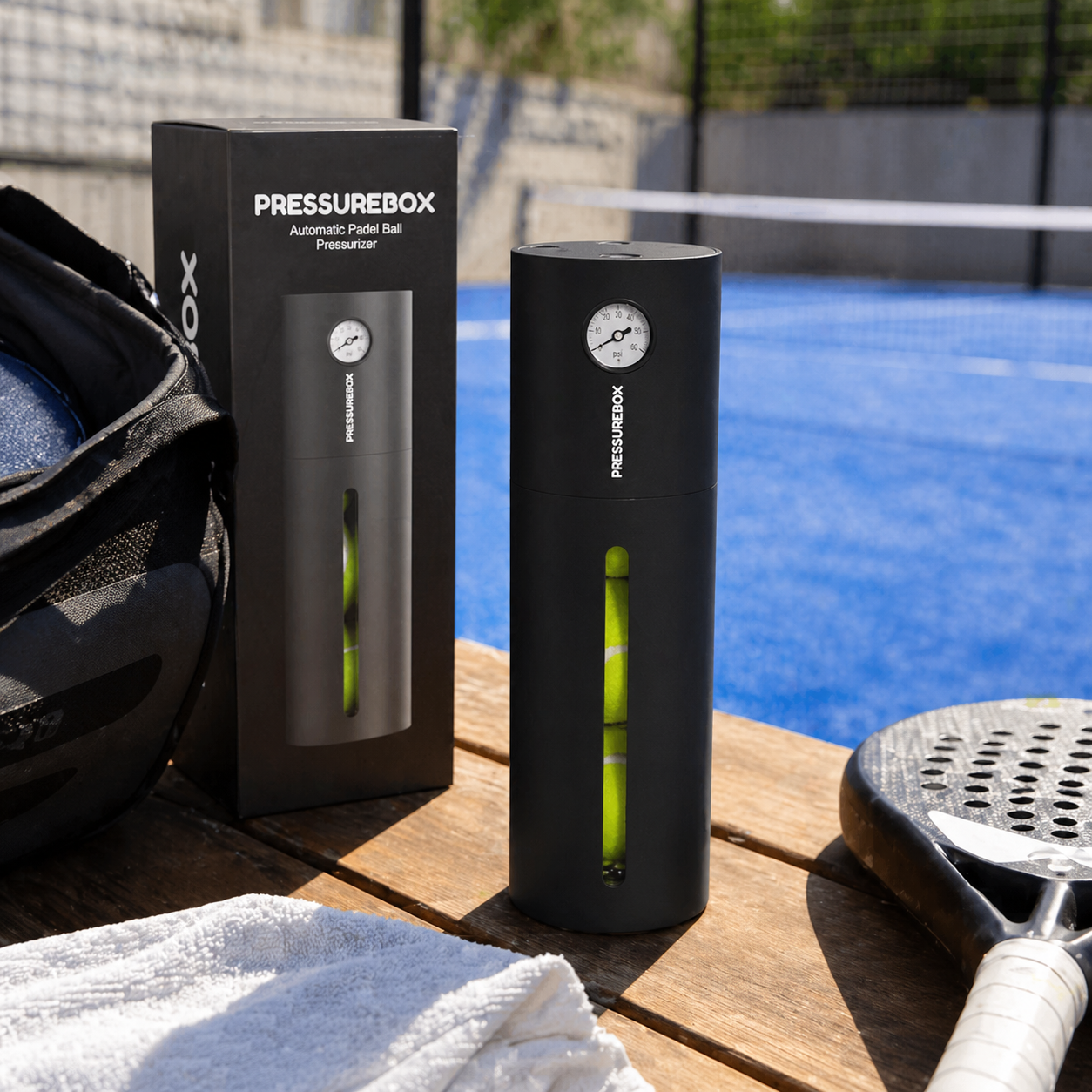 Pressurebox Core Pump - kompatibel med Core-serien til padel og tennis